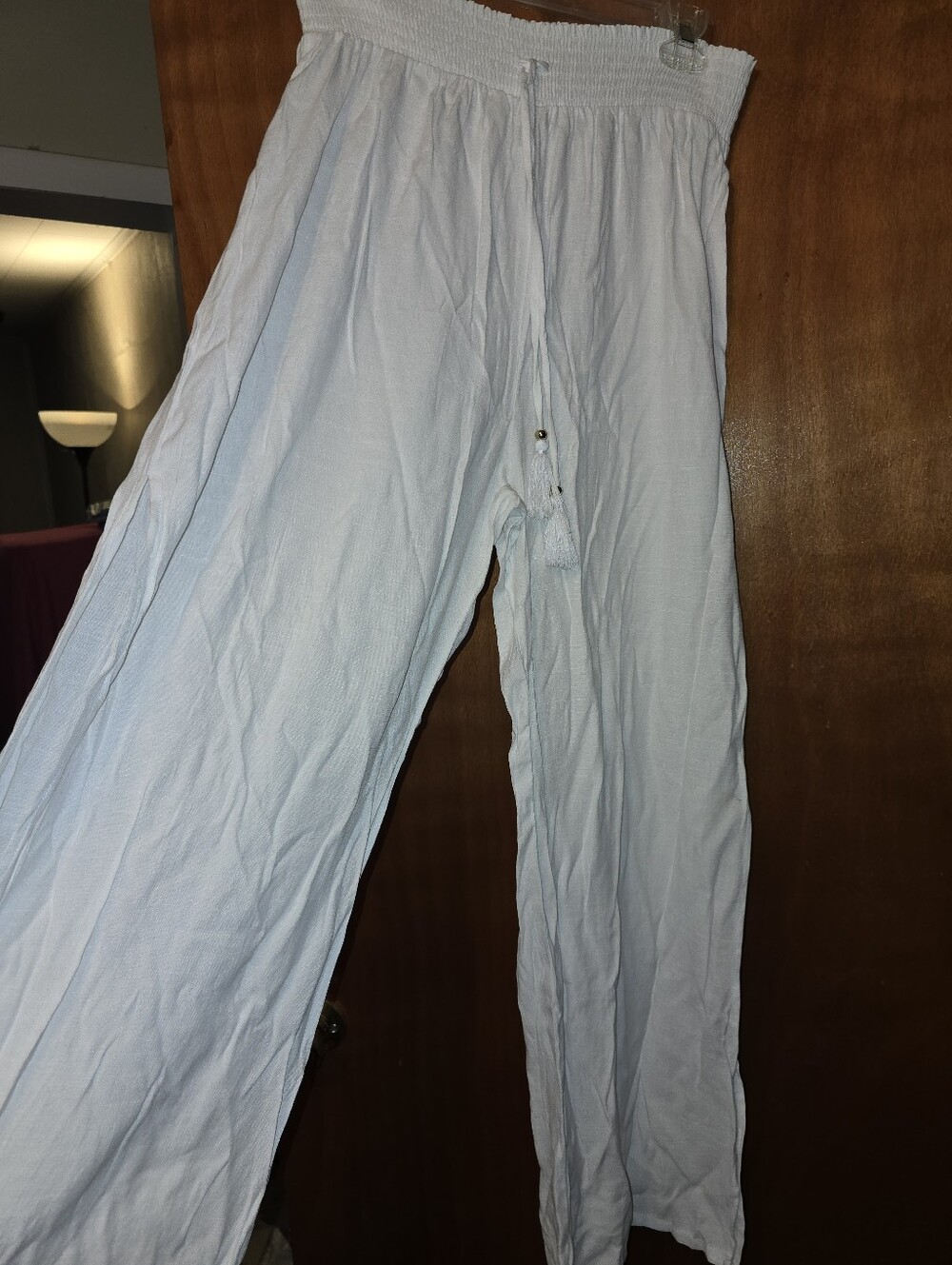 NWOT Time & Tru Rayon White Beach Pants